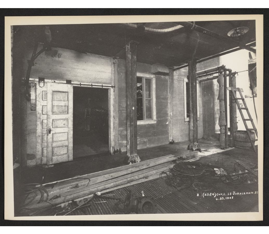 Inside 58 Joralemon, 1908.