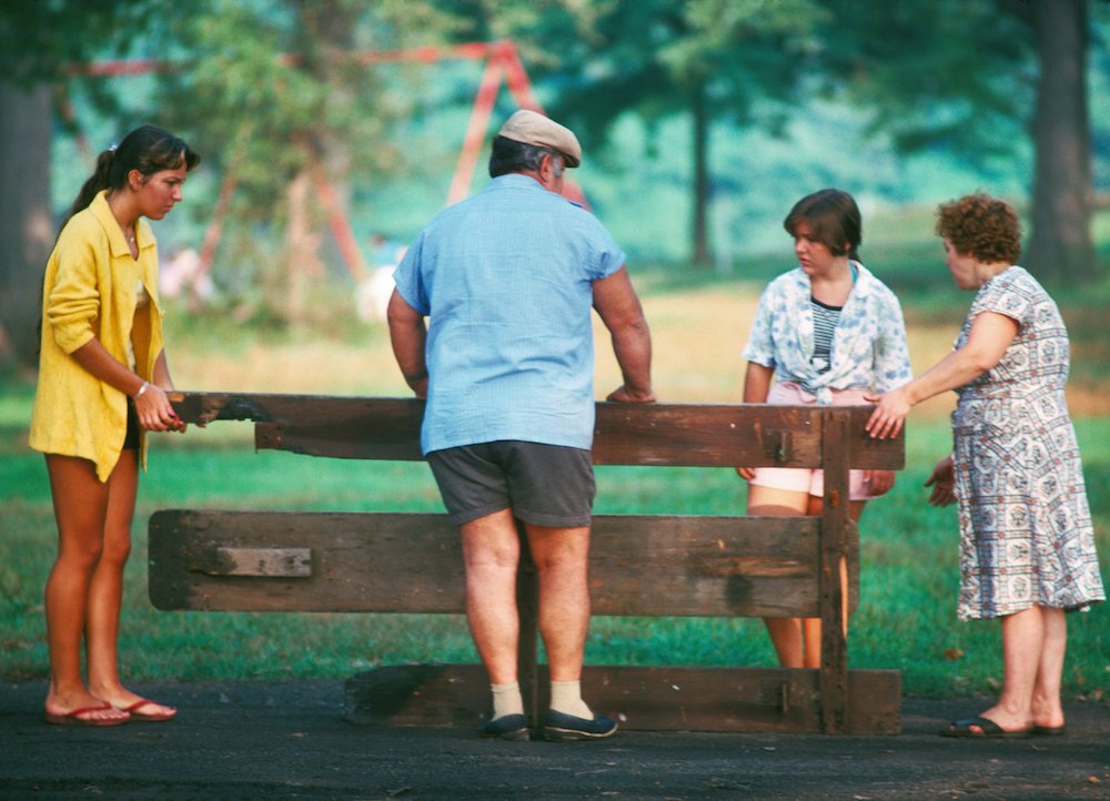 59ec2495137-salvaging-picnic-table-finalsmall_nyc-parks-jpg.jpeg Ed Hausner, Family Salvages Picnic Table, Unidentified Park, 1978, NYC Parks Photo Archive