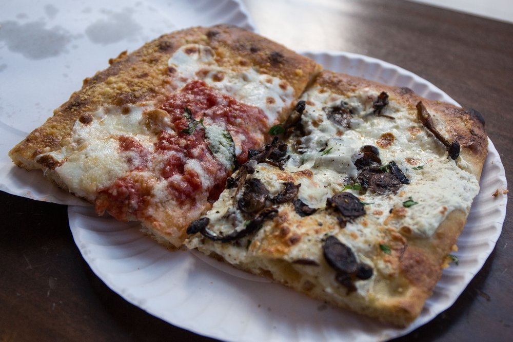 5af7c5a7ecorner-5-jpg.jpeg Margherita ($3.25) and Four Cheese Mushroom ($4.50)<br/>