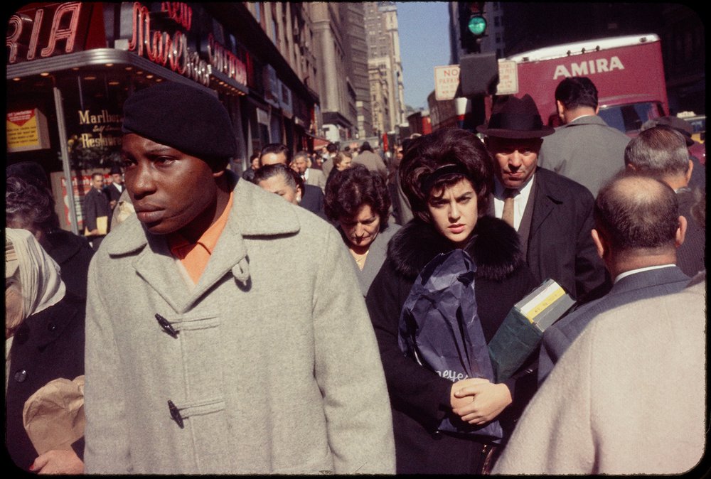 5c9c51d3euntitled-new-york-circa-1965-1-jpg.jpeg Garry Winogrand (American, 1928-1984). Untitled (New York), circa 1965. 35mm color slide. Collection of the Center for Creative Photography, The University of Arizona. The Estate of Garry Winogrand, courtesy Fraenkel Gallery, San Francisco<br/>