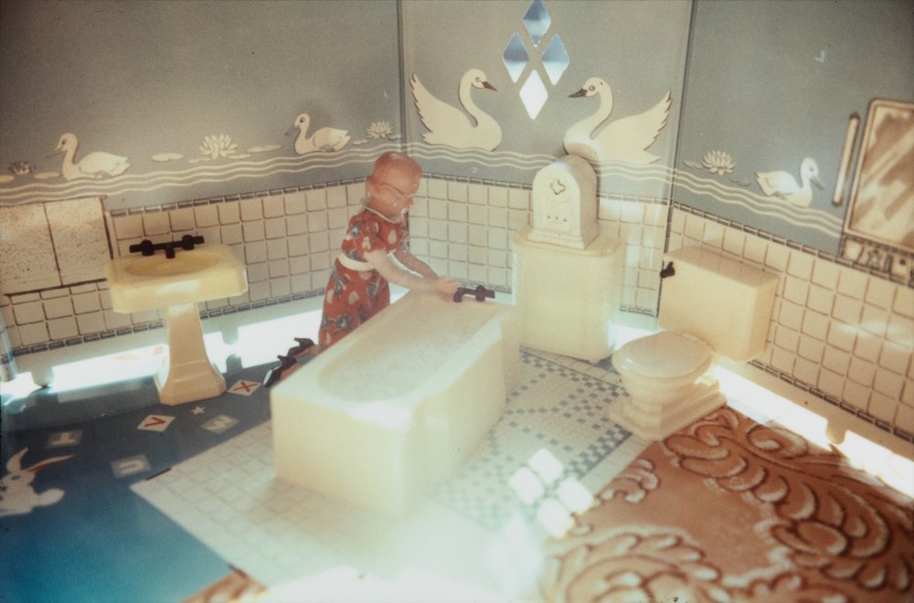 615997c6fgen-press_artisticlicense-pc-simmons-2015-37_ph-jpg.jpeg "First Bathroom/Woman Kneeling" by Laurie Simmons. Selected by Paul Chan.