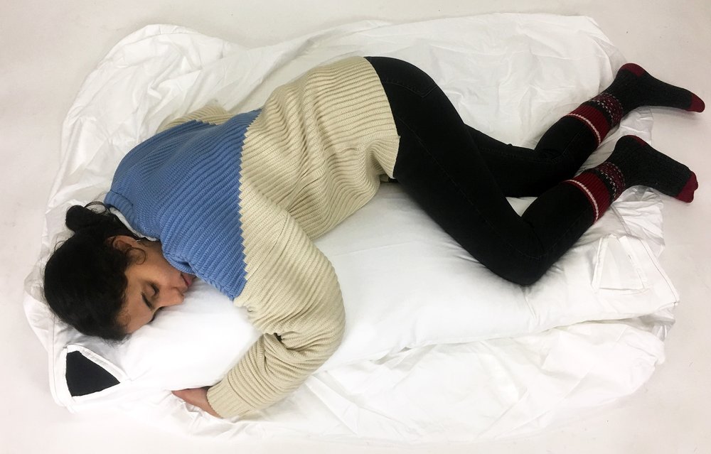 616e588f2img_4353-jpg.jpeg Shaya al Arfaj also designed a "Person Pillow," which could keep items from loved ones close by and give people comfort (the pillow is doublefolded so another pillow can be added)<br>