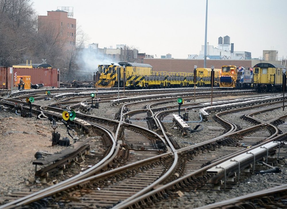 62adabf3e.jpeg New York City Transit readies work equipment at the 38th Street Yard in Brooklyn in advance of a snow storm<br/>