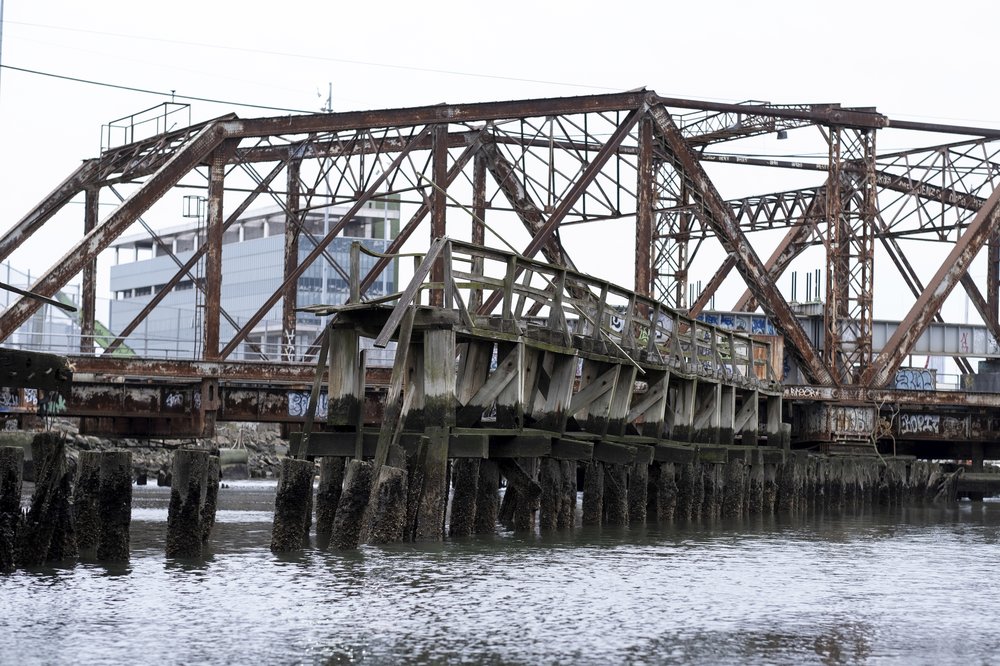 A broken bridge.