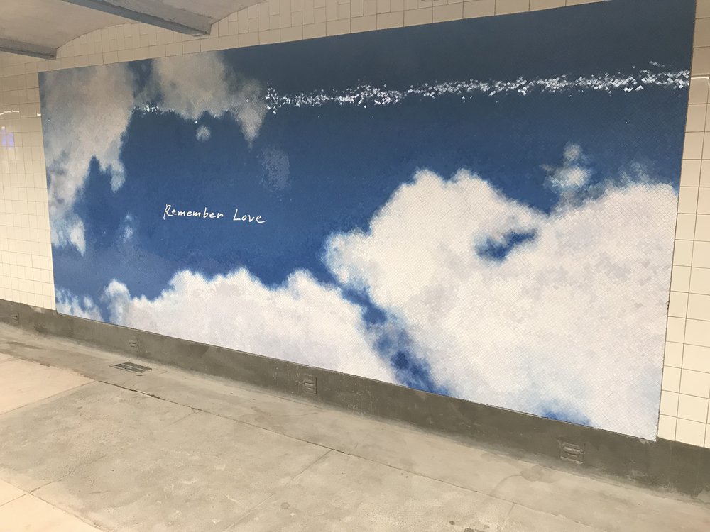 6951535e7img_4774-jpg.jpeg "Remember love" mural on the uptown level (Jen Chung / Gothamist)