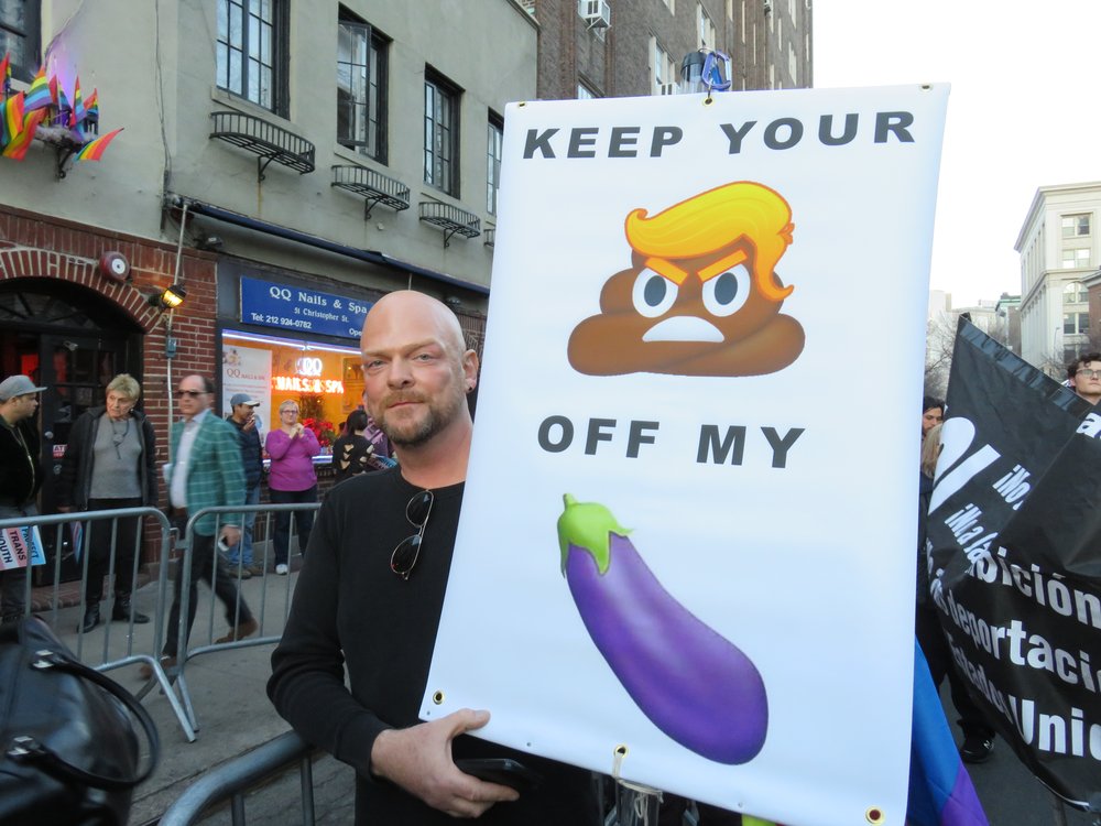 6a01a3ba5img_0186-jpg.jpeg At the rally for transgender rights outside Stonewall, February 23, 2017 (David Brand / Gothamist)