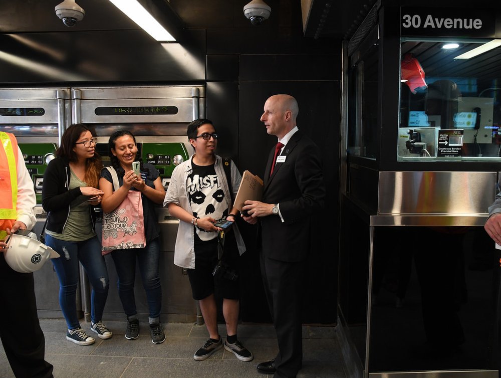 6a9d32ecd42057255565_7fef367fb7_b-jpg.jpeg MTA New York City Transit announced that the 30 Av and 36 Av stations on the Astoria Line reopened for service on June 22, 2018, following successful on-time repairs and improvements that restored and modernized the century-old stations for thousands of customers who use the N/W lines.<br>(Marc A. Hermann / MTA New York City Transit)
