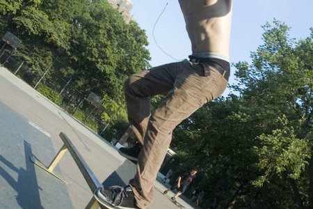 A skateboarder at Tompkins TF in 2007