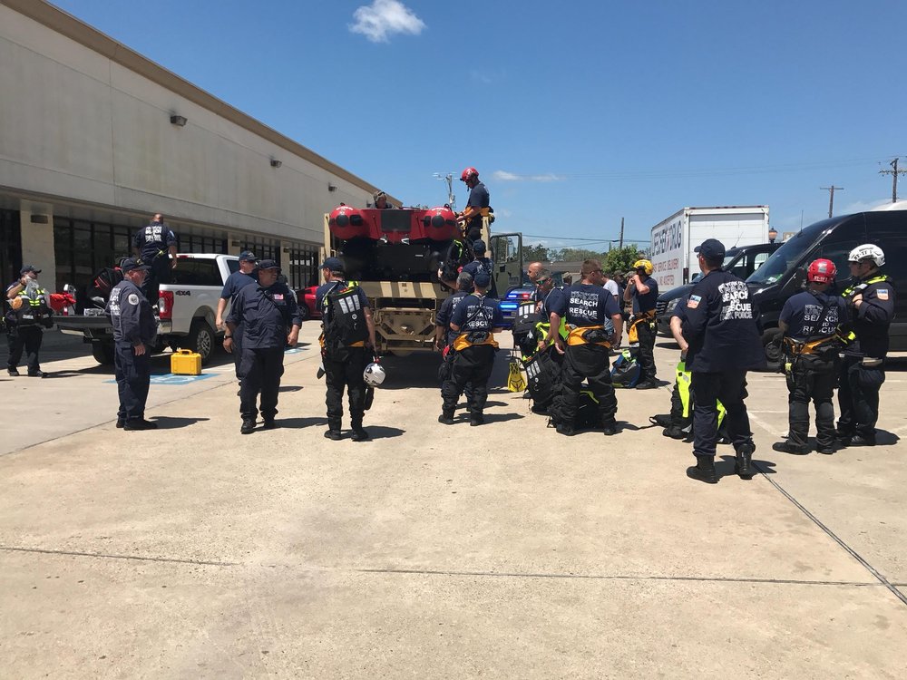 On Wedneday, August 30, New York Task Force 1 (NY-TF1) conducted search and rescue operations in Brazoria County, Texas. (NYPD)