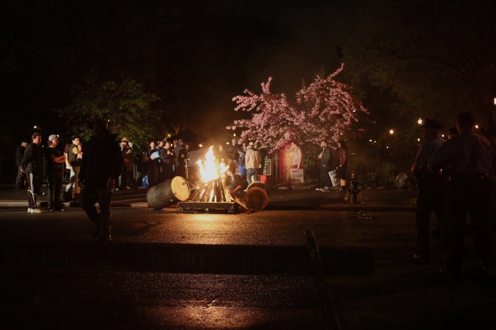 8ef006cc7.jpeg A bonfire burned for hours.<br/>