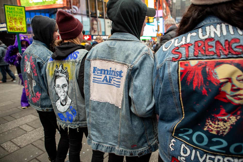 At the march in Midtown (<a href="https://www.gretchenrobinette.com/">Gretchen Robinette</a> / Gothamist)