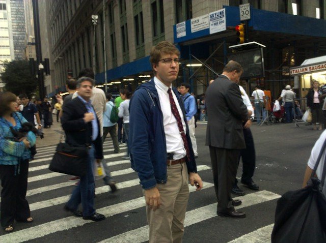 Hipster Cop at Zucotti Park (<a href="http://twitpic.com/6yh6fg">@mtracey</a>)