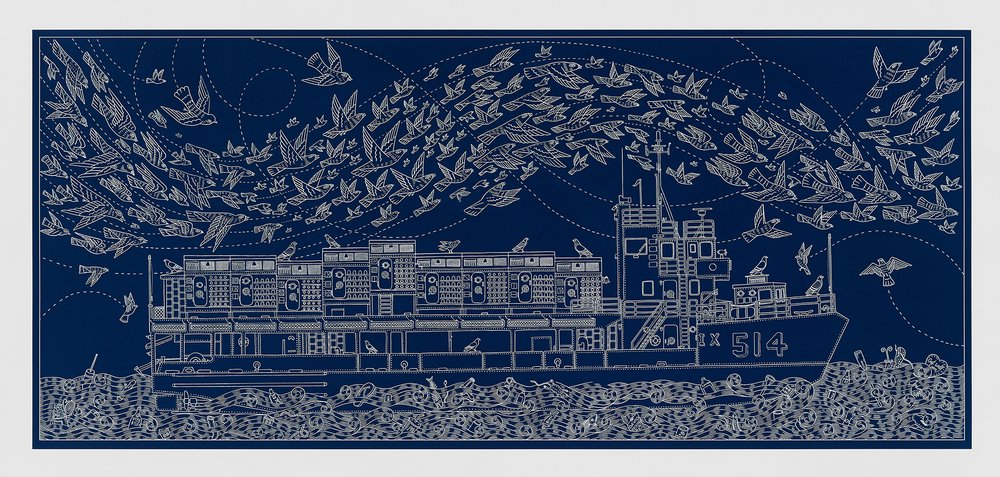 90b2499a95604-dr-_a-semi-accurate-depiction-of-the-baylander-514-ix-hi-res-jpg.jpeg Duke Riley's "A Semi-Accurate Depiction of the Baylander" (courtesy of Magnan Metz)