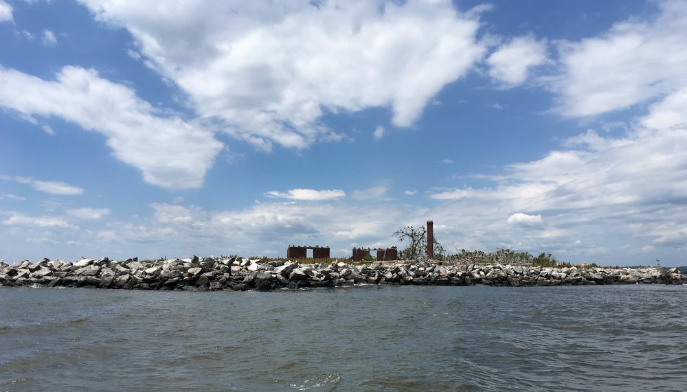 Swinburne Island. (Photo by Bjoern Kils / New York Media Boat)