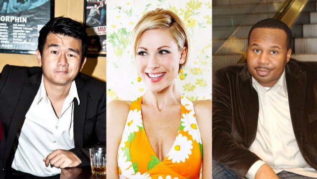 Ronny Chieng, Desi Lydic and Roy Wood Jr.