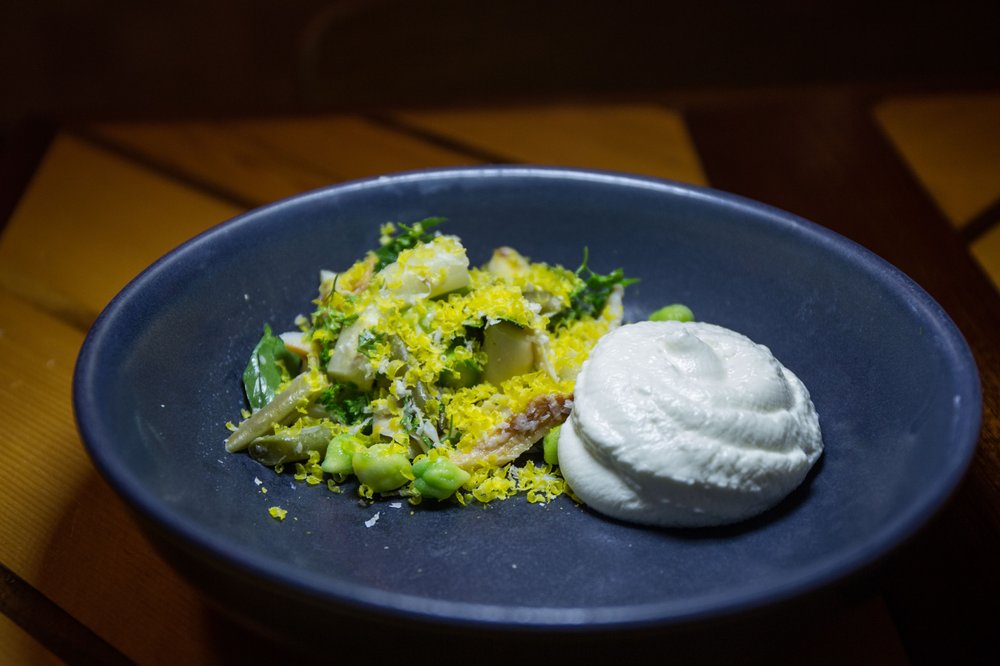 9717c584etorst-15-jpg.jpeg Asparagus with Smoked Trout ($12)<br/>