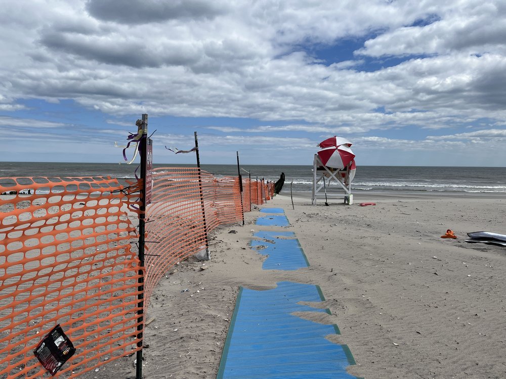 A closed off section of Riis Beach.