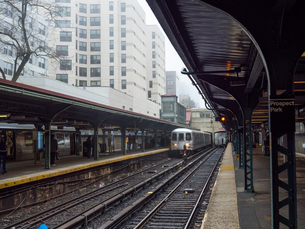 The Prospect Park station on the B and Q lines in Brooklyn