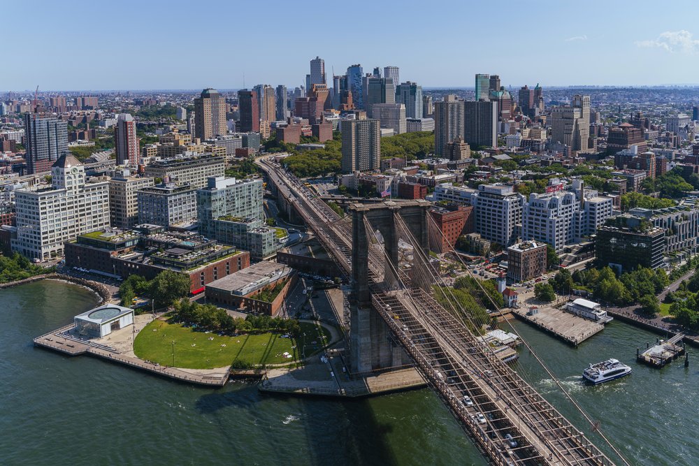 An aerial view of Brooklyn