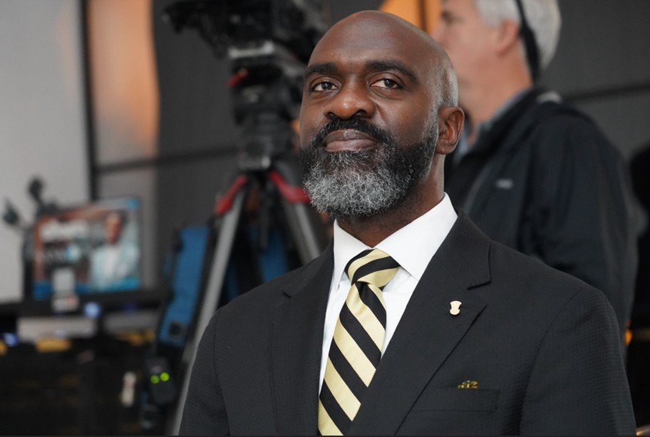 A politician smiling.