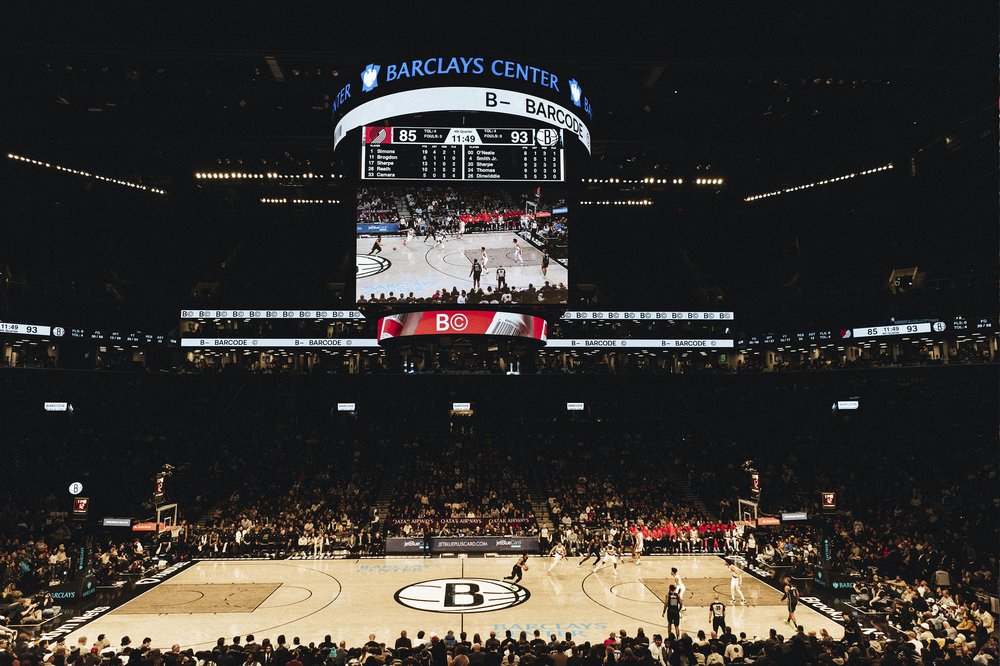 Barclays Center, where the Brooklyn Nets play.