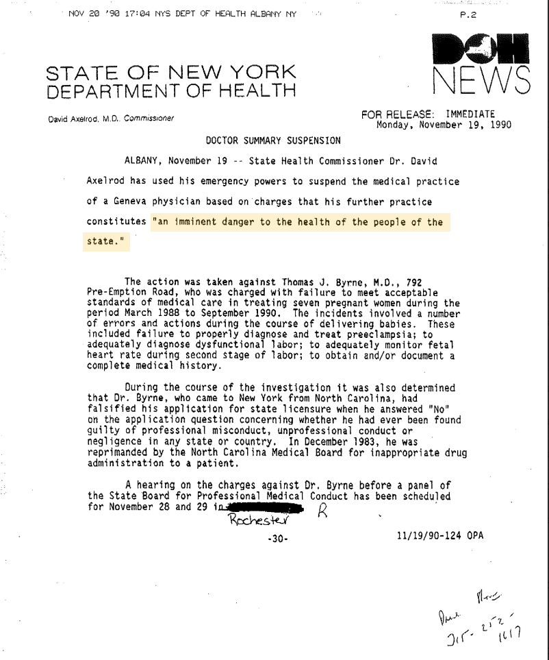 Byrne Imminent Danger full doc