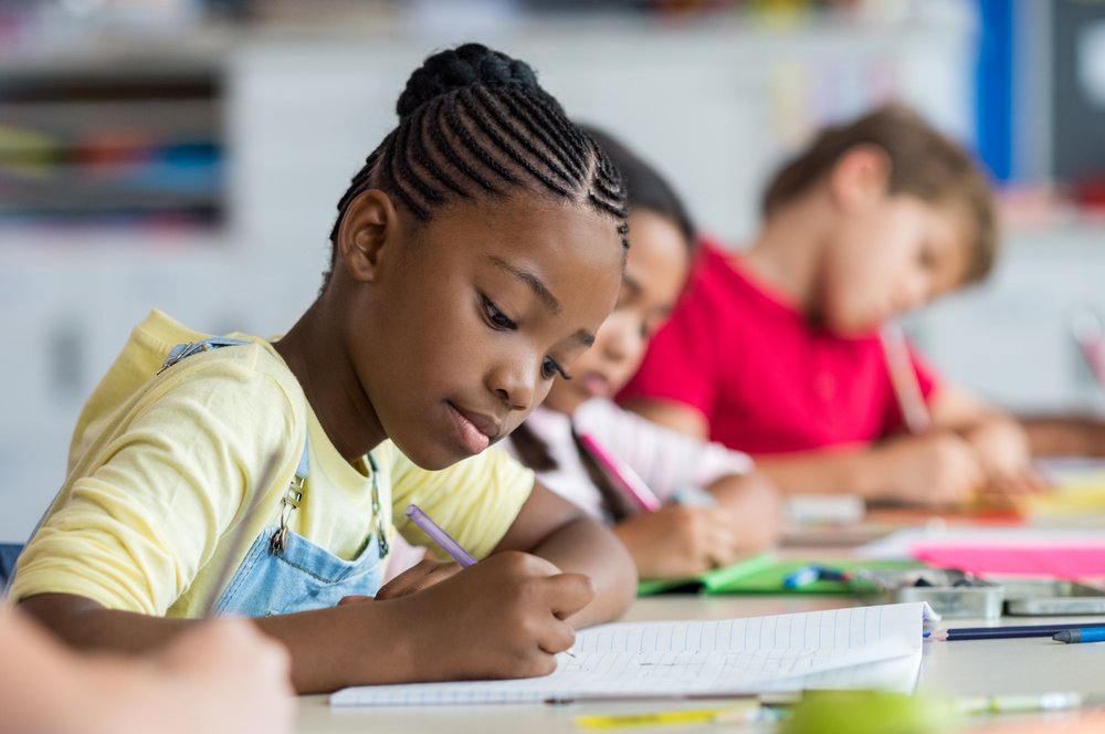 A stock photo of school schildren
