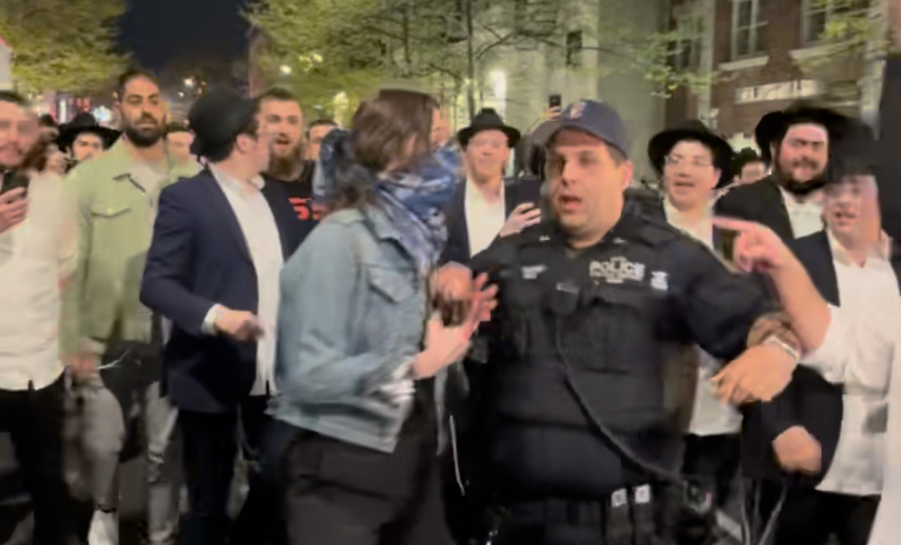 A still shot from a video taken of the April 24 incident in Crown Heights.