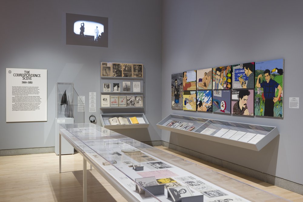 Zines in a case at the Brooklyn Museum.