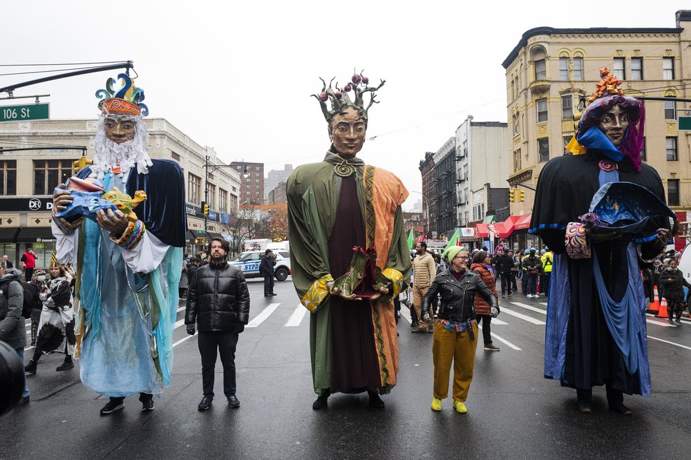 All three of the three kings at the parade.