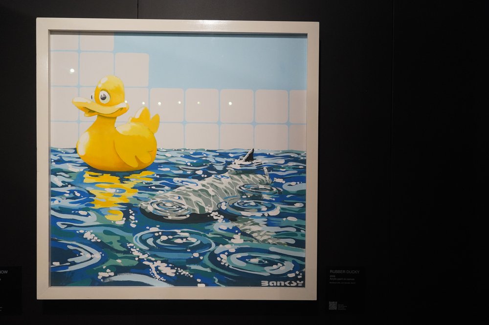 A photo of Banksy's "Rubber Ducky"