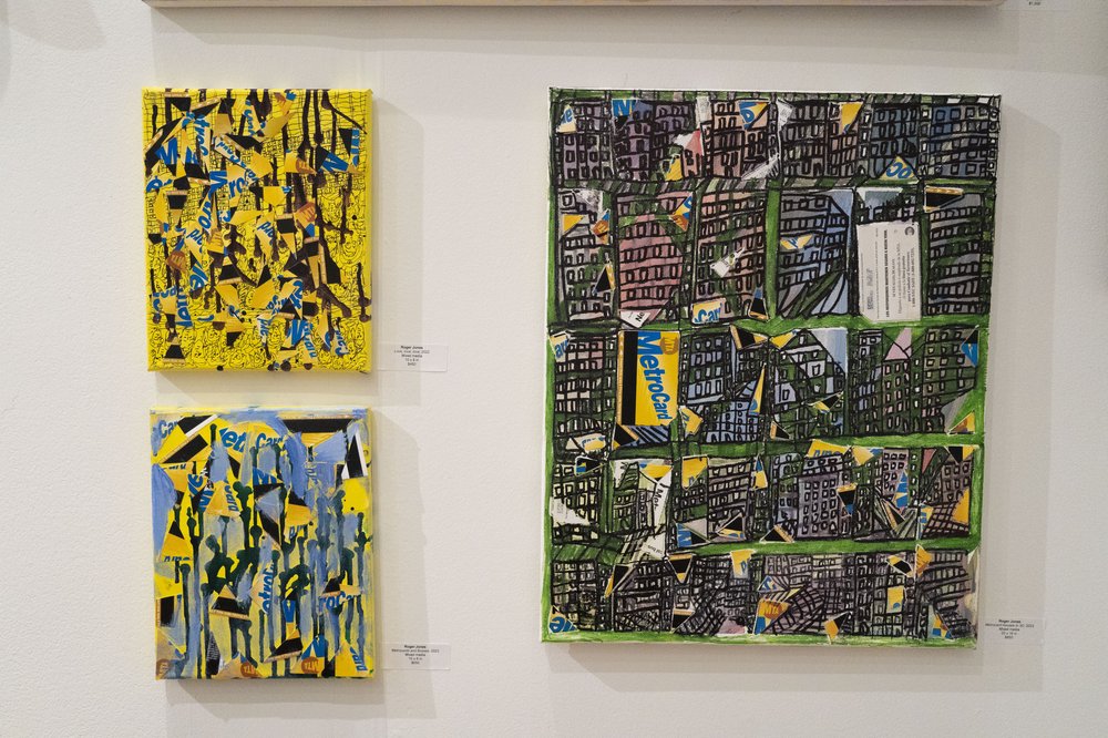 A photo of Roger Jones's Metrocard pieces