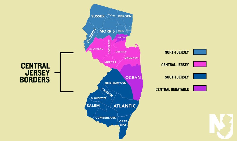 In 2019, New Jersey Gov. Phil Murphy shared this image of Central Jersey's borders — even if some of them were less than definitive.