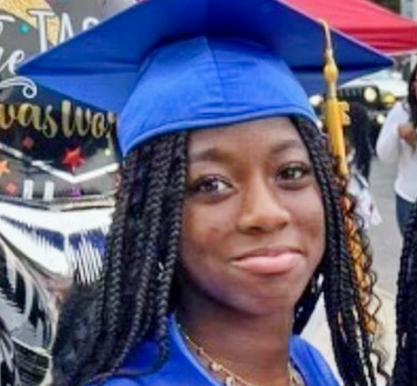 Fortune Williams on her 8th grade graduation day.