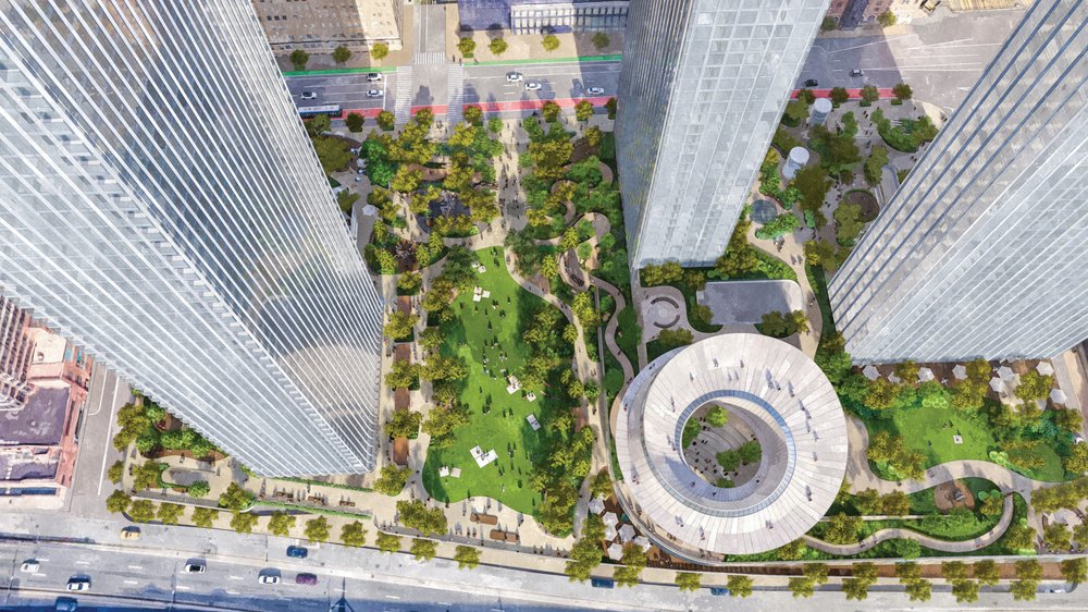 The proposed Freedom Plaza landscape
