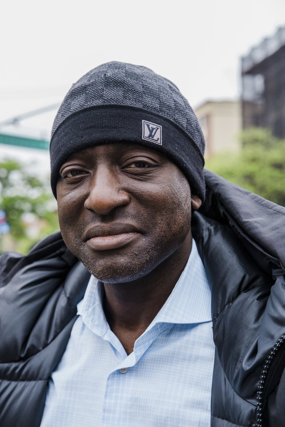 A person smiles in to the camera.