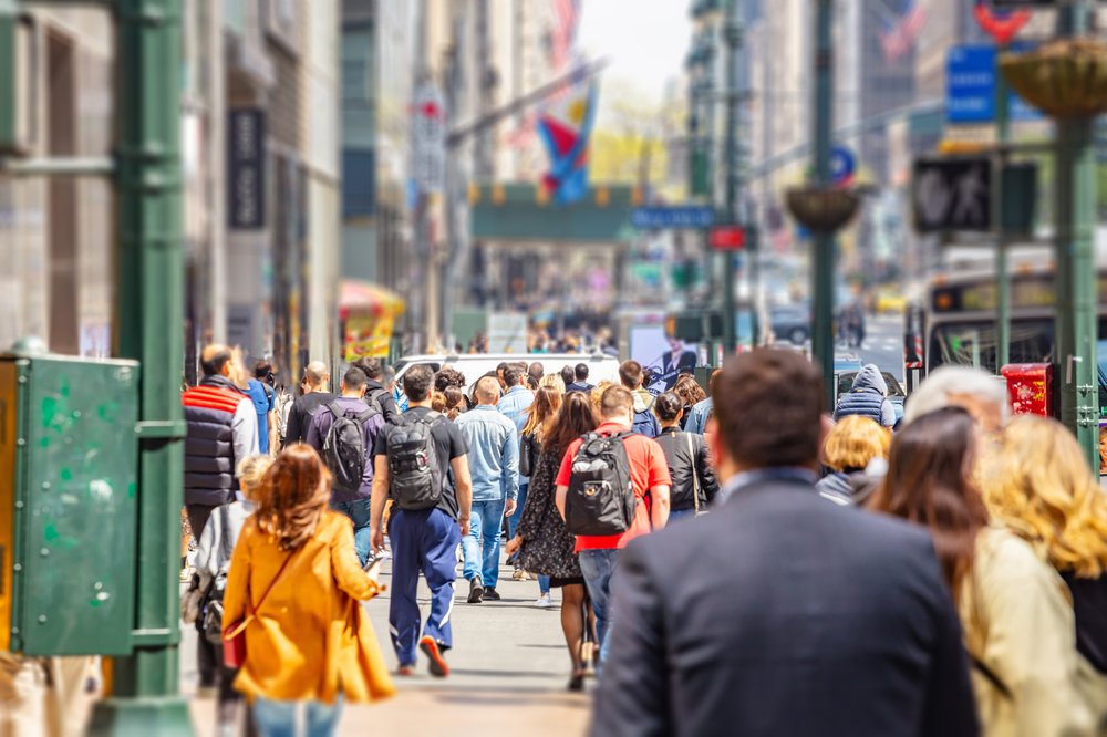 Busy street in Manhattan