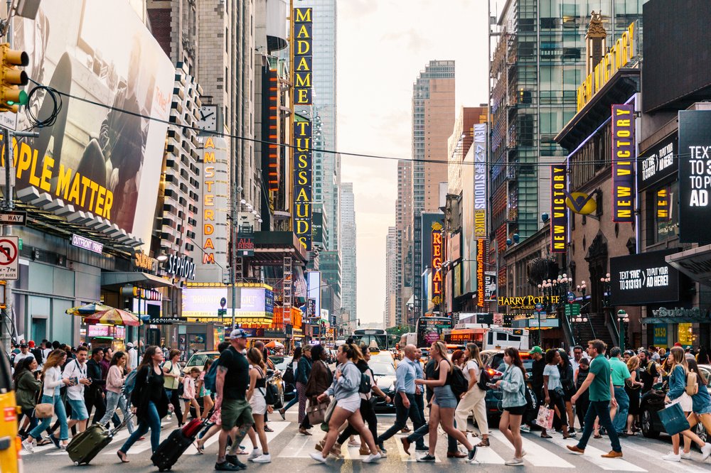 Busy street in Manhattan.