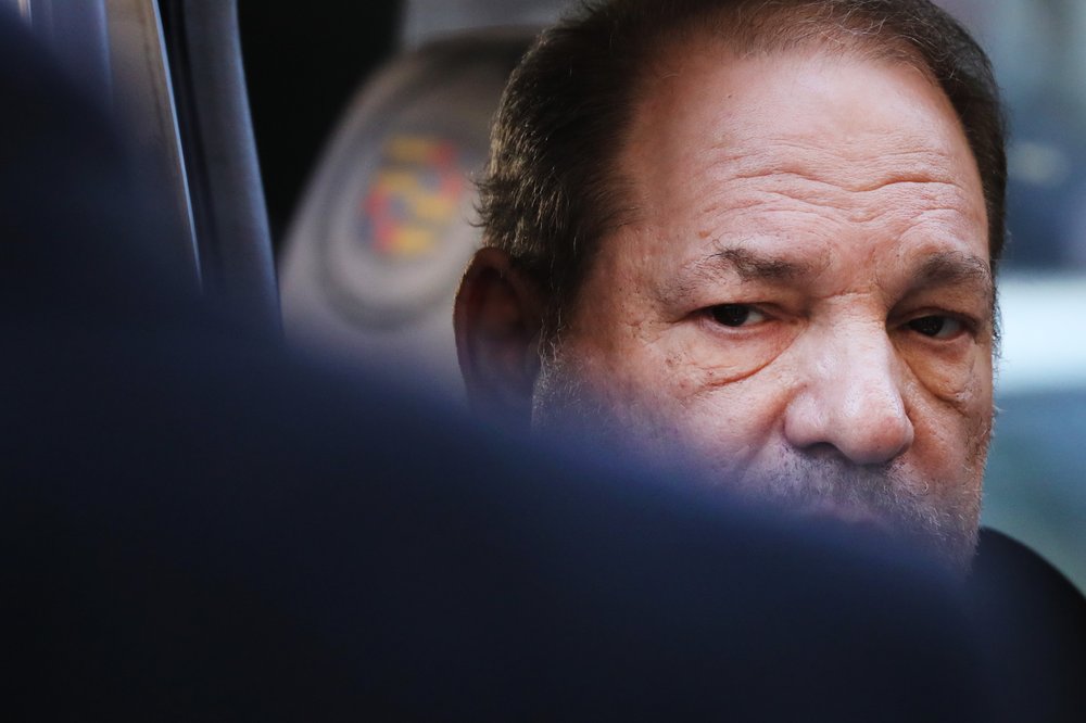Harvey Weinstein enters a Manhattan court house in 2020.