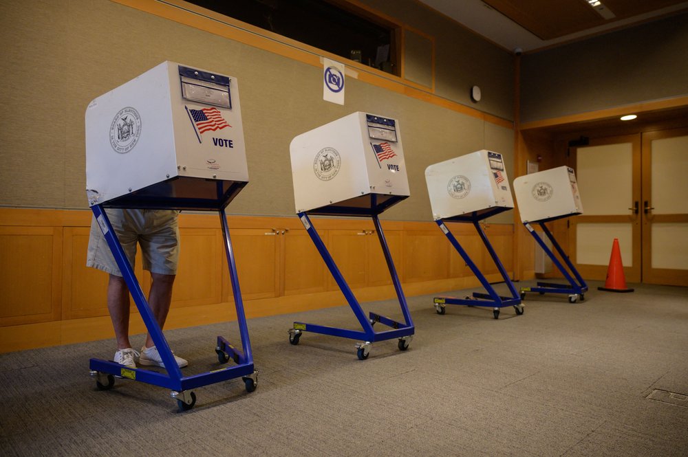 Voting booths.