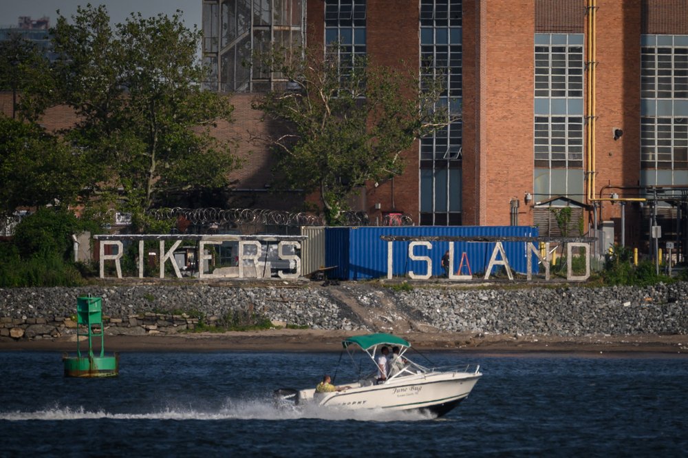 The exterior of Rikers Island in 2022.