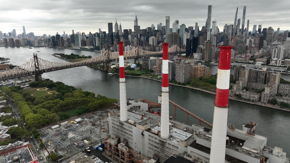 A power plant on the Queens waterfront.