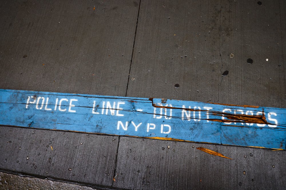 a picture of a police barrier