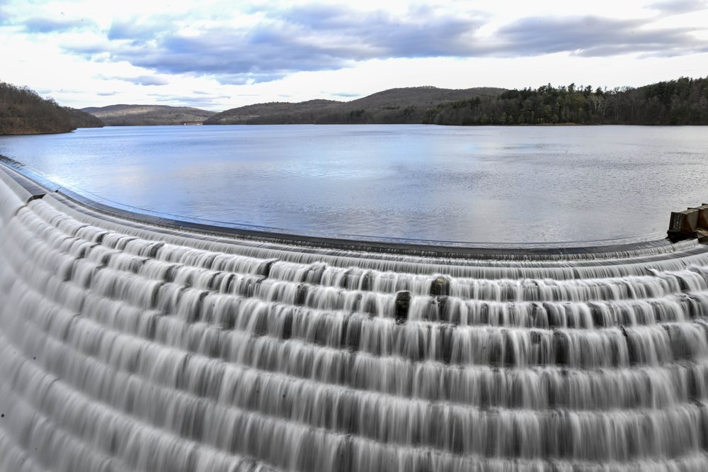 Croton Gorge Park, a 97-acre property near the Croton Dam in New York City, is seen on Jan. 18, 2023. The Croton Reservoir can hold roughly 34 billion gallons of water.