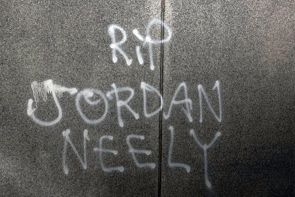 Graffiti says "RIP Jordan Neely"