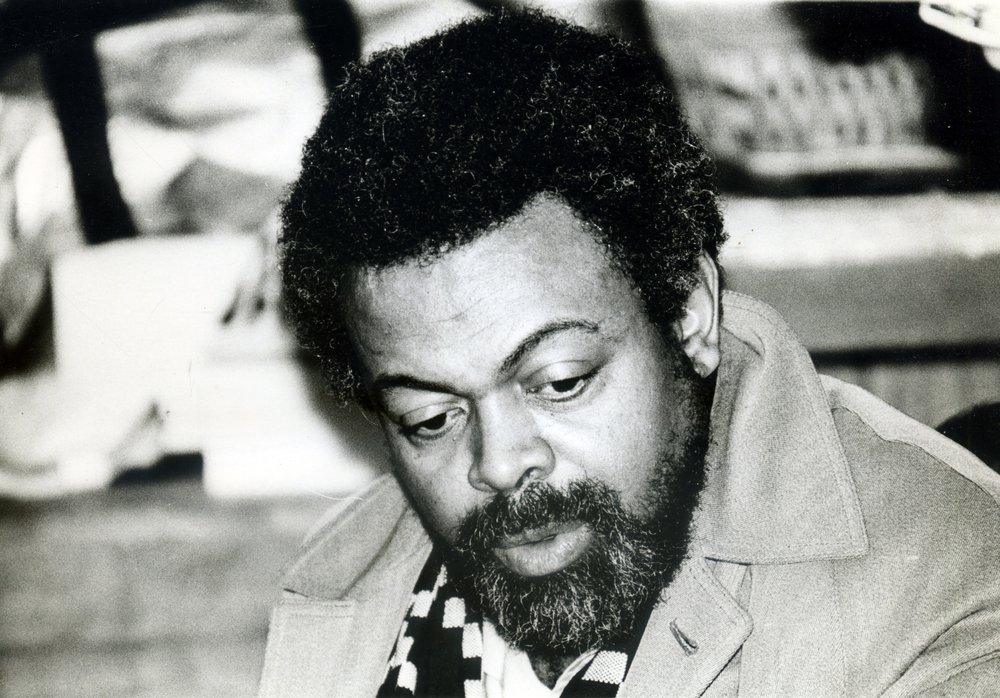 American writer of poetry, drama, fiction, essays and music criticism Amiri Baraka, at the Detroit Institute of Arts in 1981.