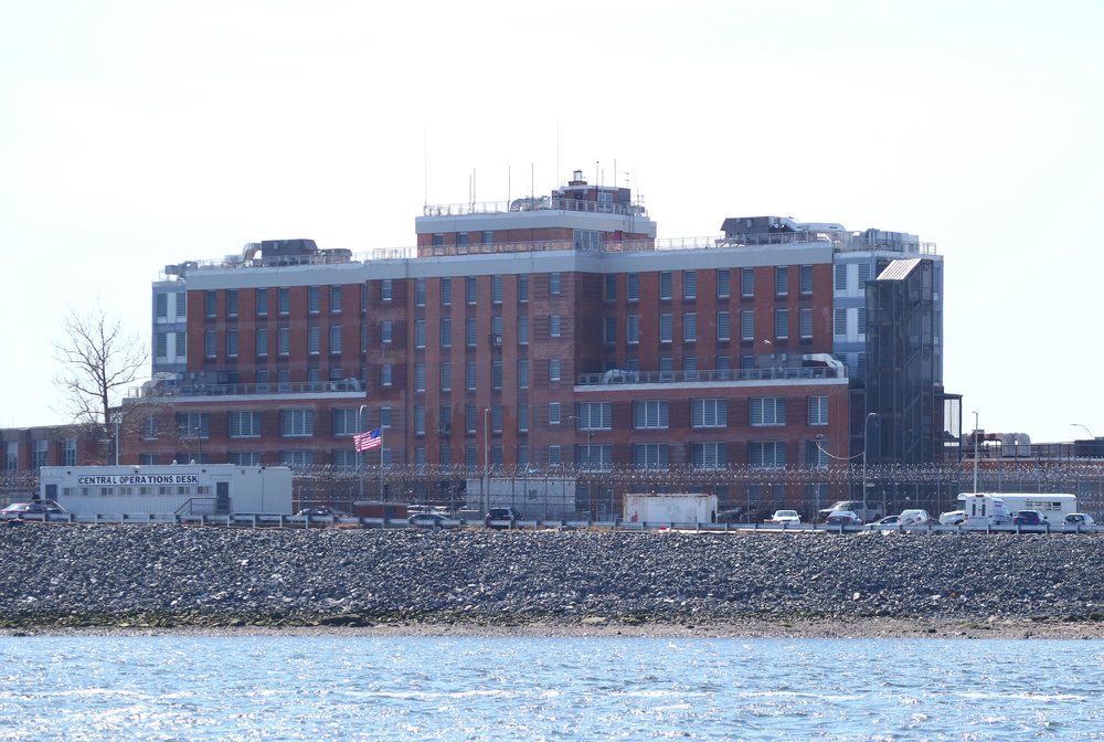 A cell block is seen at Rikers Island Correctional Center in the East River on March 9, 2021 in New York City.