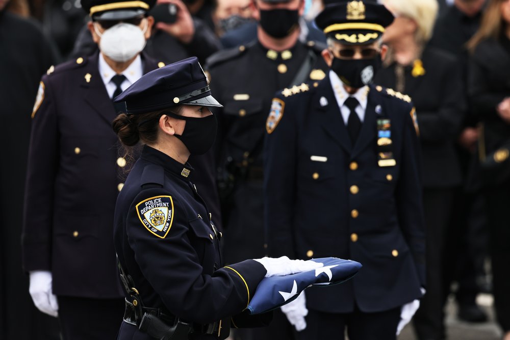 Photo from the funeral of NYPD Officer Anastasios Tsakos