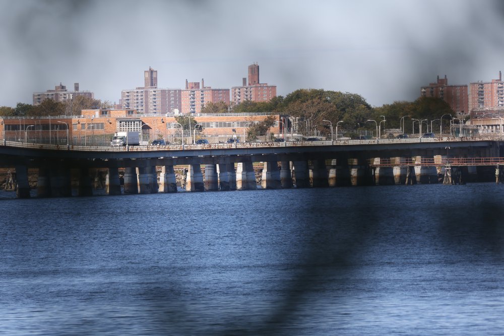 Rikers Island, home to the main jail complex, is situated in the East River between the Queens and Bronx boroughs as shown on October 19, 2021.