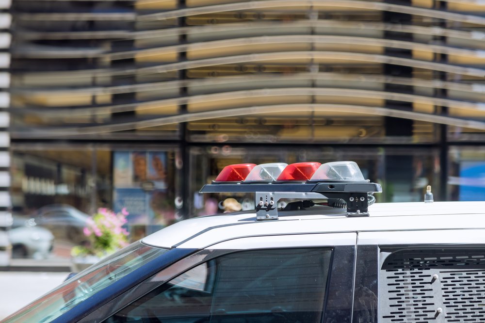An NYPD car is seen in New York City.